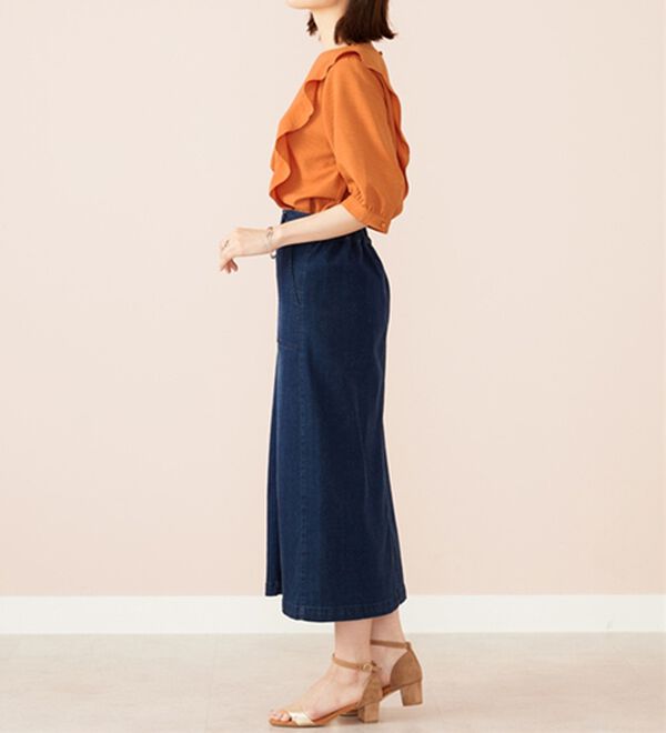 BELLUNA（ベルーナ）の「麻調合繊フリルデザインブラウス（ブラウス）」｜詳細画像