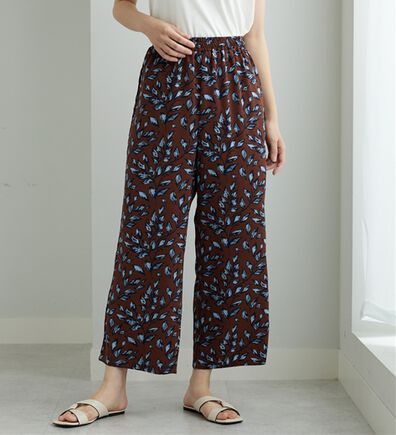 BELLUNA（ベルーナ）の「ヒンヤリ冷感！プリントワイドパンツ（ワイドパンツ・ガウチョ）」