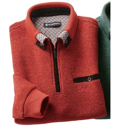 「＜ニコル　モリソン＞暖か衿デザイントレーナー　お洒落衿（メンズトレーナー）」