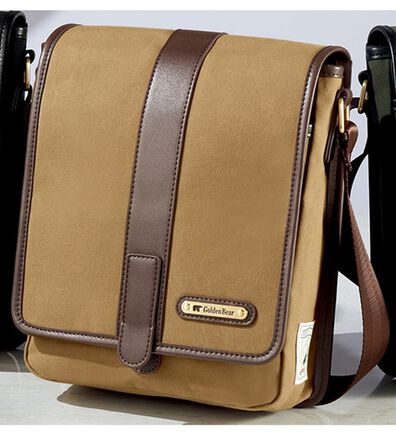 「＜ゴールデンベア＞はっ水パラフィン帆布ショルダー（メンズショルダーバッグ）」