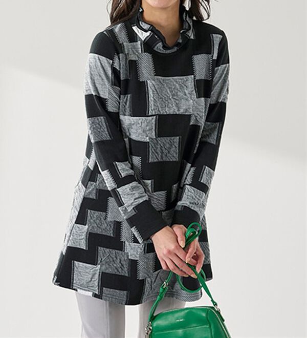 BELLUNA（ベルーナ）の「華やかふくれジャカードチュニック（チュニック）」｜詳細画像