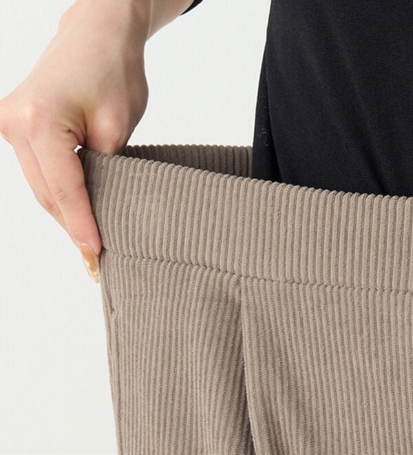 RANAN（ラナン）の「あったか裏ベロアニットコールフレアパンツ（フルレングスパンツ）」｜詳細画像