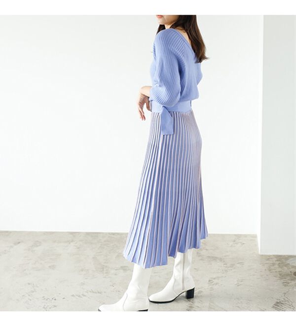 GeeRA（ジーラ）の「前後２ＷＡＹプリーツニットワンピース（ニットワンピース）」｜詳細画像