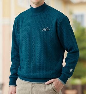 「＜フィラ＞フクレジャカードハイネックトレーナー（メンズトレーナー）」｜詳細画像