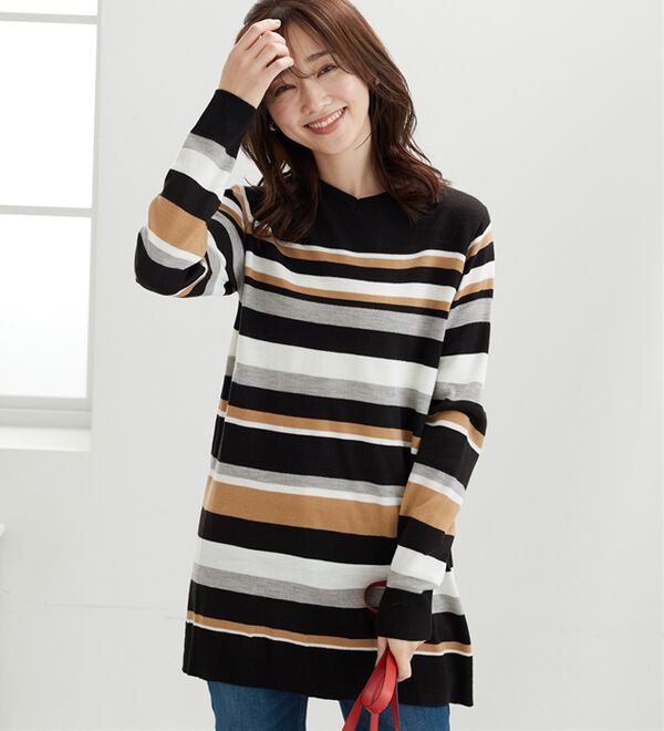 BELLUNA（ベルーナ）の「カシミヤタッチニットチュニック（チュニック）」｜詳細画像