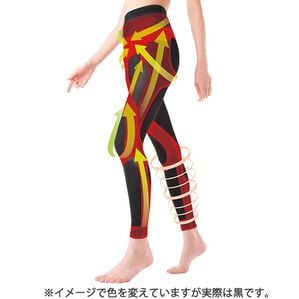 「ひざらくテーピングスパッツ（スパッツ・レギンス）」｜ブラック(10分丈)