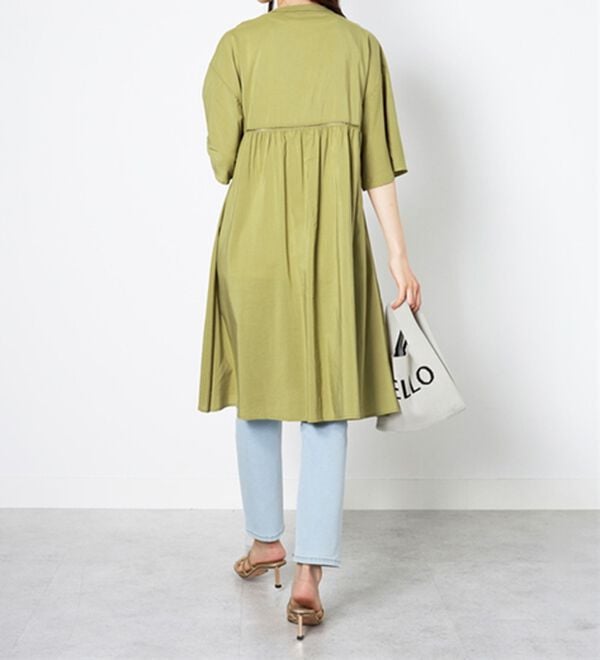 BELLUNA（ベルーナ）の「レース使いフレアーシルエットワンピース（チュニックワンピース）」｜詳細画像