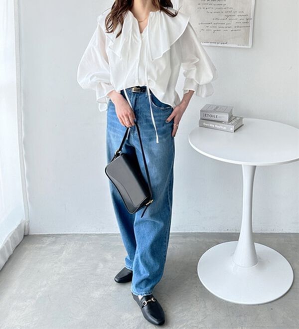 GeeRA（ジーラ）の「ビッグフリルカラーブラウス（ブラウス）」｜詳細画像