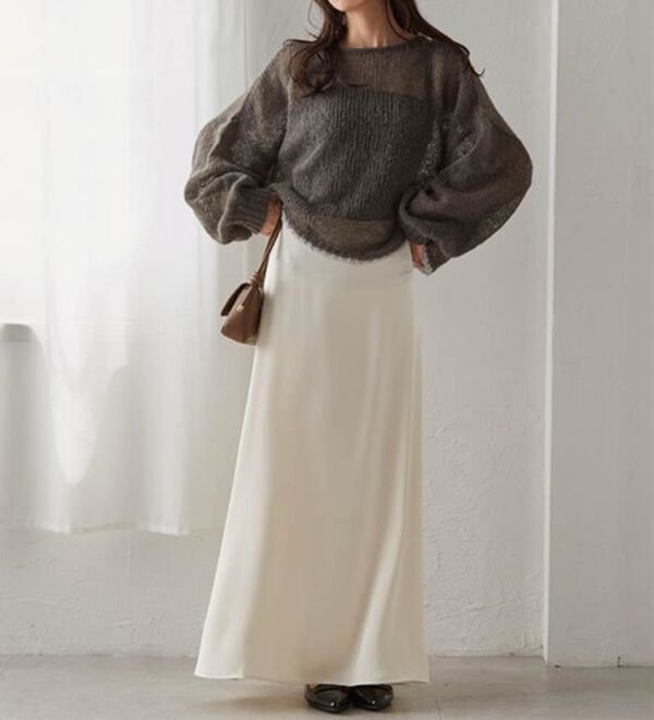 RANAN（ラナン）の「モヘアライク２ＷＡＹギャザーニット（ニット・セーター）」｜詳細画像