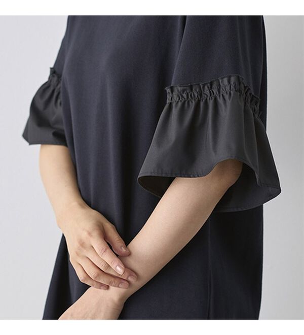 BELLUNA（ベルーナ）の「オーガニックコットン素材切替デザインプルオーバー（カットソー）」｜詳細画像