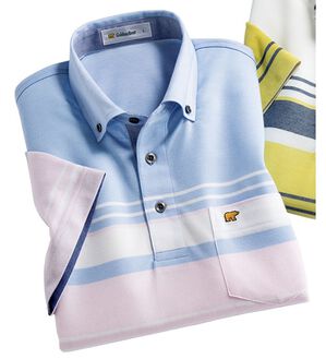 「＜ゴールデンベア＞マルチカラーアクティブポロシャツ（メンズシャツ）」｜ブルー系