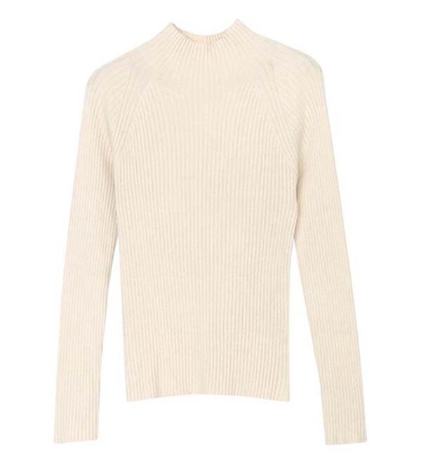 Pierrot（ピエロ）の「着回しストレッチリブハイネックニット（ニット・セーター）」｜詳細画像