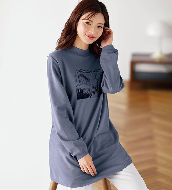 BELLUNA（ベルーナ）の「【メルティポンチ】プリントチュニック（チュニック）」｜詳細画像