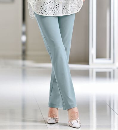 BELLUNA（ベルーナ）の「日本製ハイテンションストレートパンツ（フルレングスパンツ）」