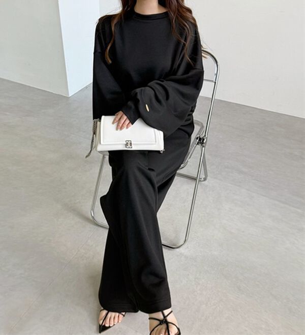 GeeRA（ジーラ）の「ボリュームスリーブ裏毛ショートスウェット（トレーナー・スウェット）」｜詳細画像