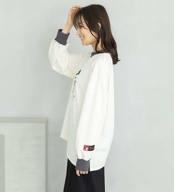 BELLUNA（ベルーナ）の「＜Ｄｉｓｎｅｙ＞リブ配色ゆったりトレーナー（トレーナー・スウェット）」｜詳細画像