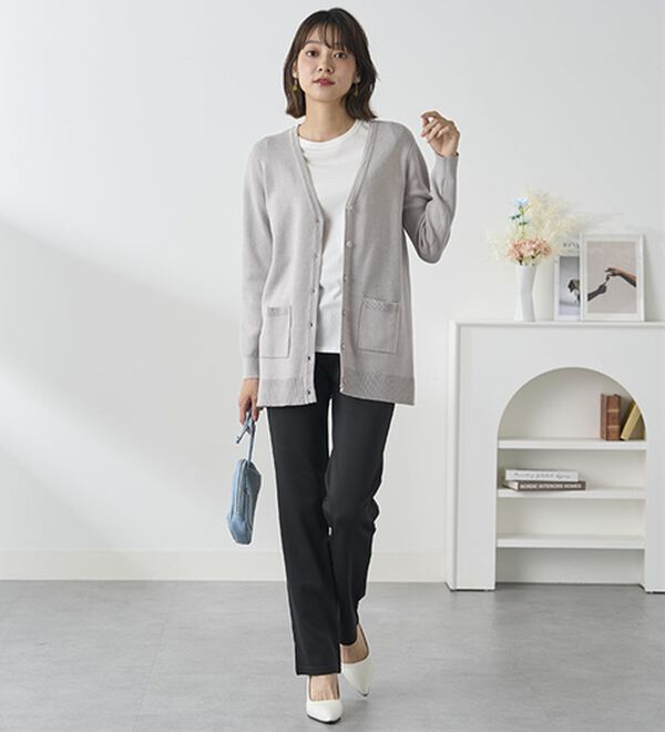 BELLUNA（ベルーナ）の「【裏起毛有無】ジャストフィットらくらくパンツ（フルレングスパンツ）」｜詳細画像