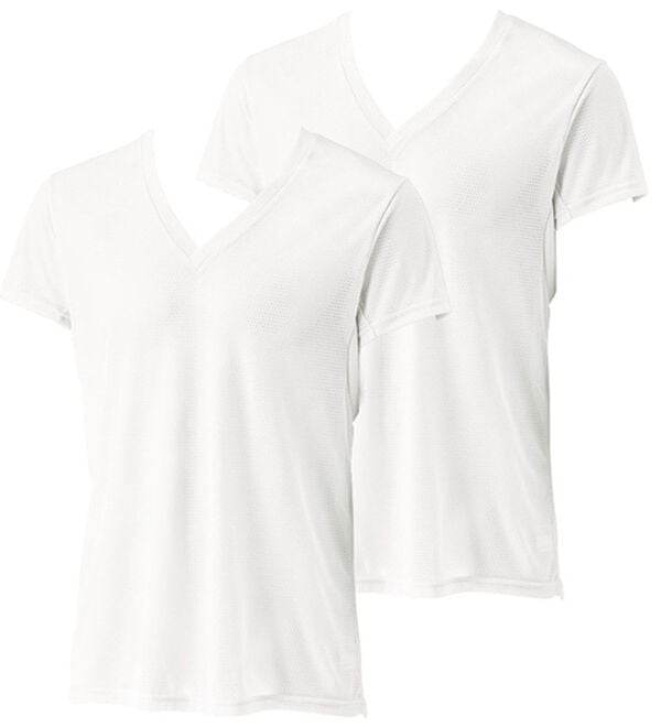 「【２枚組】＜ミズノ＞革新的な通気性ドライエアインナー（メンズ肌着・インナーウェア）」｜ホワイト2枚組