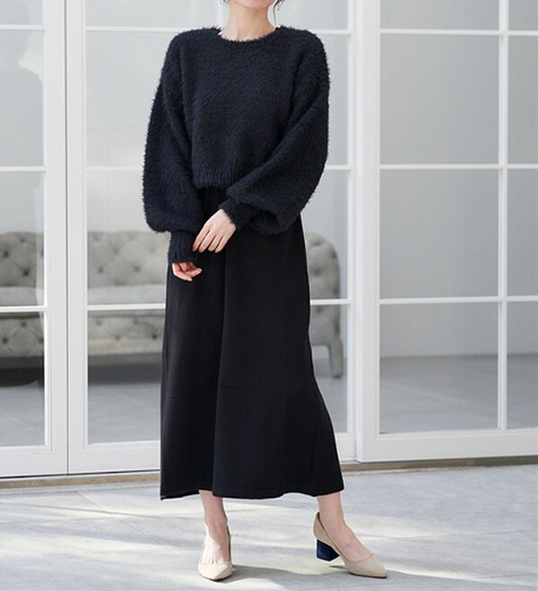 RANAN（ラナン）の「フェザーニットワンピースアンサンブル（ニットワンピース）」｜詳細画像