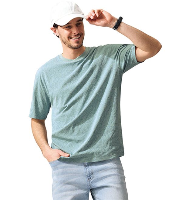 「【３枚組】＜コムルヴァン・オム＞お出かけ自慢のエチケットＴシャツ（メンズＴシャツ）」｜詳細画像