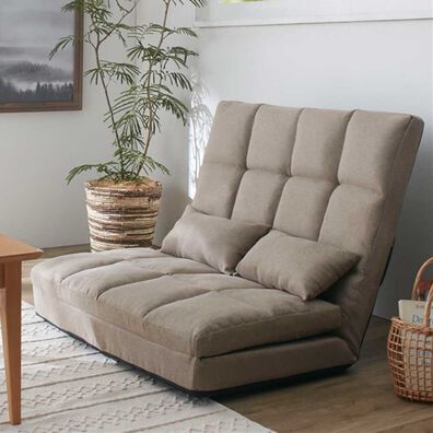 iellio（イエリオ）の「３ＷＡＹゆったりハイバックソファベッド＜リクライニングソファ・ローソファ・クッション付・新生活・来客・引っ越し・２人掛け＞（ソファ）」