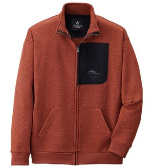 「＜コムルヴァン・オム＞オールマイティフリースジャケット（メンズパーカー）」｜杢レンガ