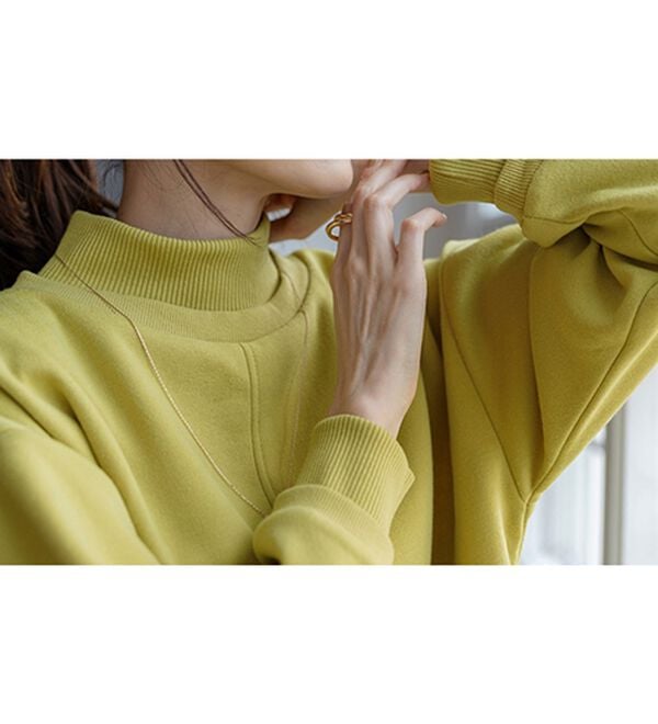 BELLUNA（ベルーナ）の「リブ使いがかわいい裏起毛トレーナー（チュニック）」｜詳細画像