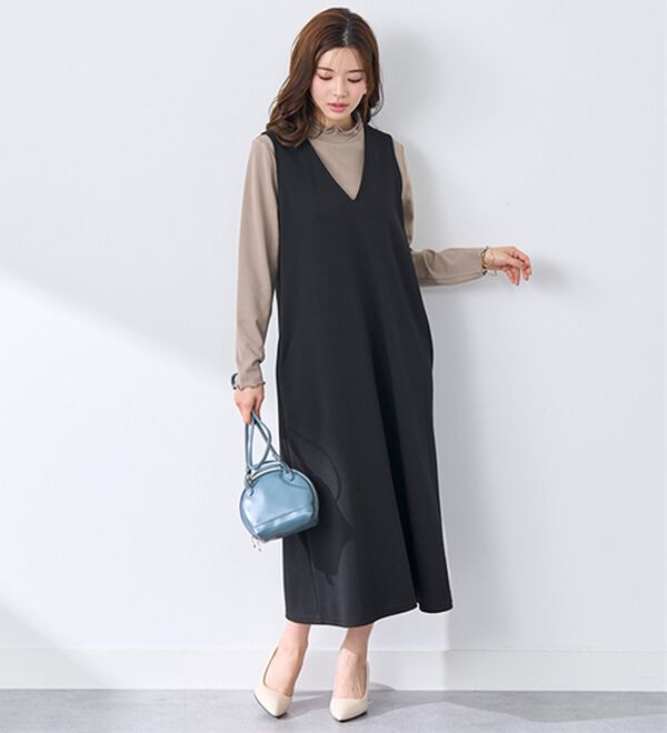 BELLUNA（ベルーナ）の「衿異素材ダブルメロープルオーバー（カットソー）」｜詳細画像