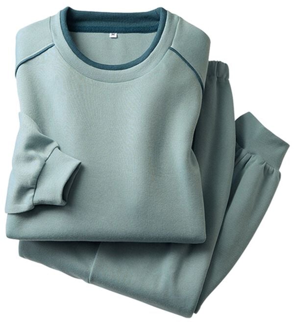 「毎日活躍！スウェット上下セット（メンズルームウェア）」｜グリーン