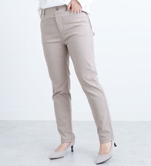 BELLUNA（ベルーナ）の「あったか裏トリコットストレッチパンツ（フルレングスパンツ）」｜ベージュ