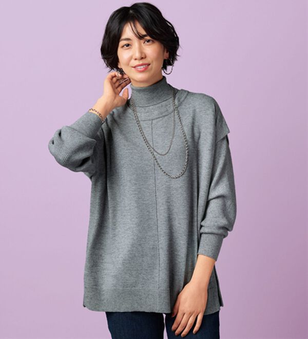 BELLUNA（ベルーナ）の「着回し自在！ニットベストアンサンブル（アンサンブル）」｜詳細画像