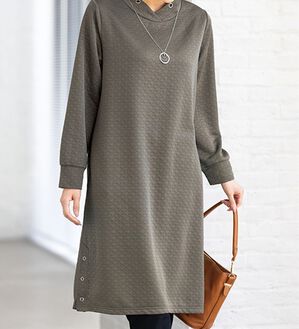 ルフラン（ルフラン）の「千鳥柄ふくれワンピース＜テイルン＞（カットソーワンピース）」｜詳細画像