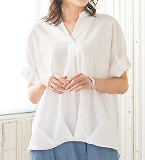 BELLUNA（ベルーナ）の「サッと決まる！タック袖ゆったりブラウス（ブラウス）」｜詳細画像