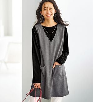 BELLUNA（ベルーナ）の「ジャカード素材ジャンスカアンサンブル（アンサンブル）」｜詳細画像