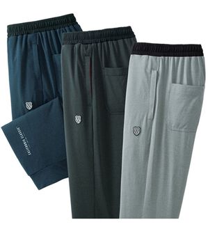 「【３本組】＜ケー・スイス＞さらさら冷感８分丈アクティブパンツ（その他メンズパンツ）」｜3本組