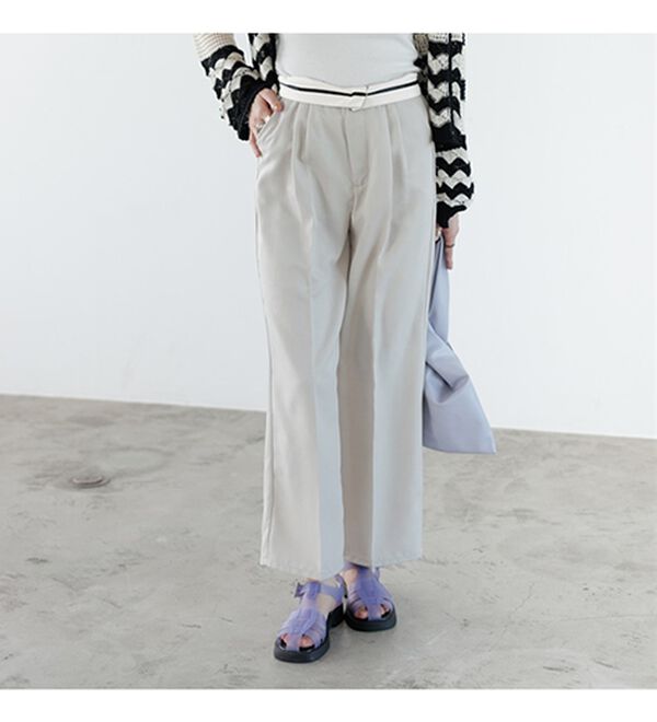 GeeRA（ジーラ）の「２ＷＡＹハイウエストスラックスパンツ（フルレングスパンツ）」｜詳細画像