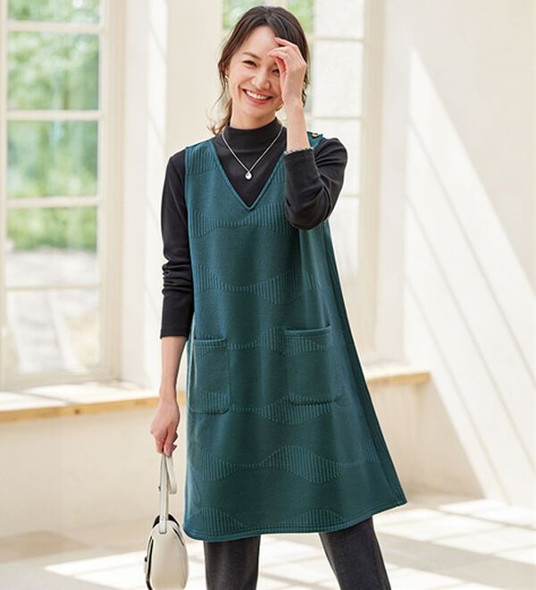 波柄ジャカードジャンパードレス - ベルーナ【公式】 