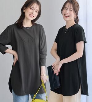 Viola e Viola（ヴィオラ エ ヴィオラ）の「ひんやり＆さらり綿混チュニックＴシャツ（チュニック）」｜詳細画像