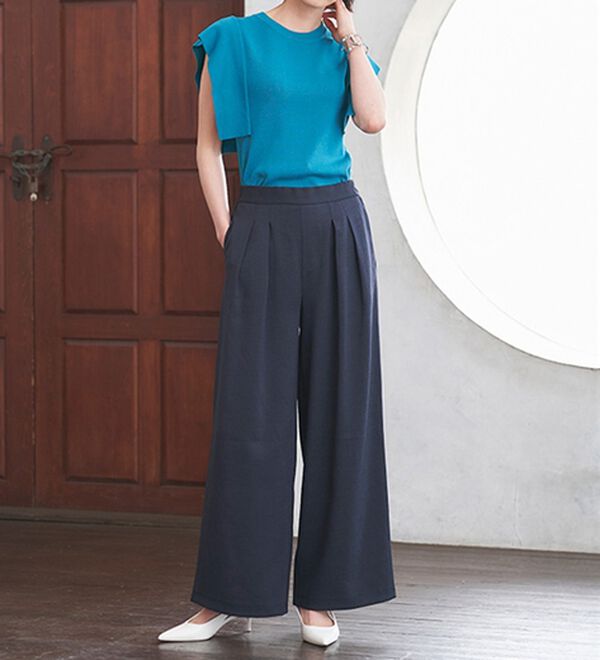 RANAN（ラナン）の「ひんやり！スクエアスリーブサマーニット（ニット・セーター）」｜詳細画像