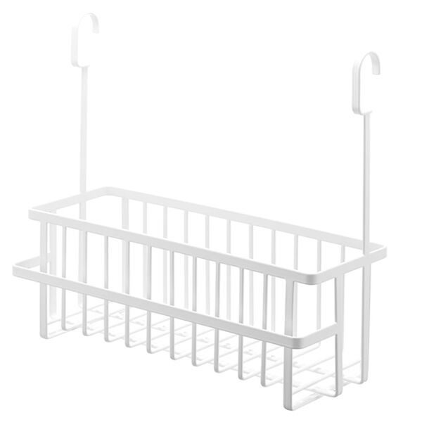 iellio（イエリオ）の「タワー　引っ掛けバスルームバスケット　ワイド＜ｔｏｗｅｒ　山崎実業　バスルーム収納　ボトルラック　浴室収納＞（バス用品）」｜ホワイト