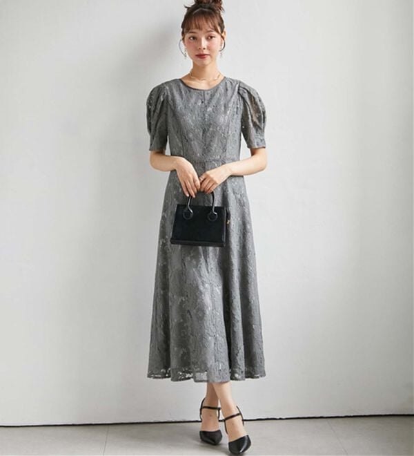 RANAN（ラナン）の「花柄レースフレアーシルエットドレス（その他ワンピース）」｜詳細画像
