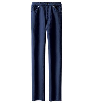BELLUNA（ベルーナ）の「静電防止！蓄熱綿サテンストレッチカラーパンツ（フルレングスパンツ）」｜パープル
