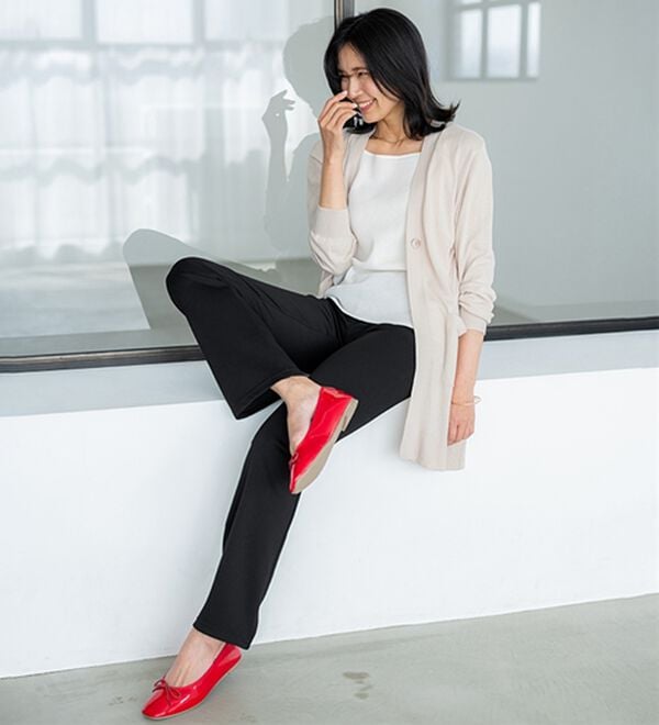 BELLUNA（ベルーナ）の「【裏起毛有無】ジャストフィットらくらくパンツ（フルレングスパンツ）」｜詳細画像