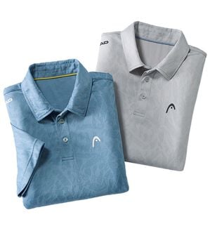 「＜ヘッド＞総柄ジャカードポロシャツ（メンズポロシャツ）」｜2枚組