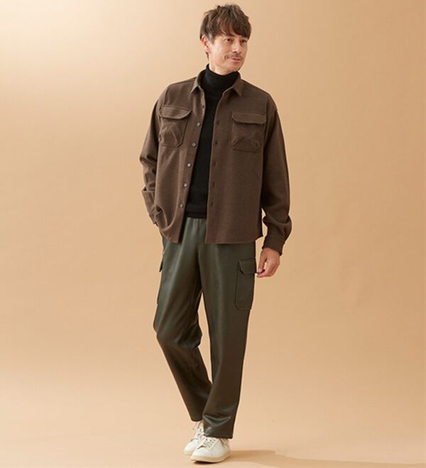 「メルトンジャージシャツジャケット（メンズシャツ）」｜詳細画像