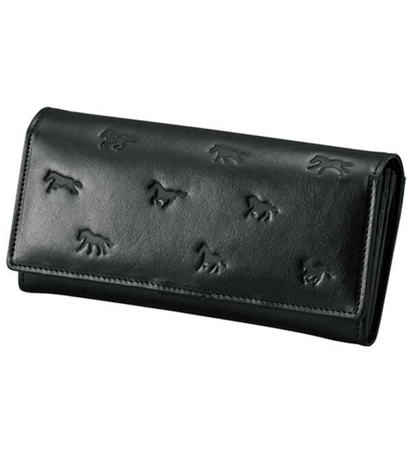 「イタリアンレザー使用　開運の馬財布（財布・パスケース）」｜ブラック