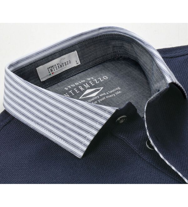 「＜Ｓ　ｂｙ　インターメッツォ＞洗練ドレスポロシャツ（メンズポロシャツ）」｜詳細画像