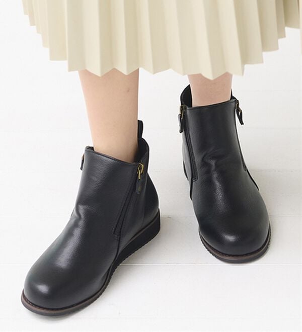 BELLUNA（ベルーナ）の「ゆったり５Ｅダブルファスナーブーツ（ブーツ）」｜詳細画像