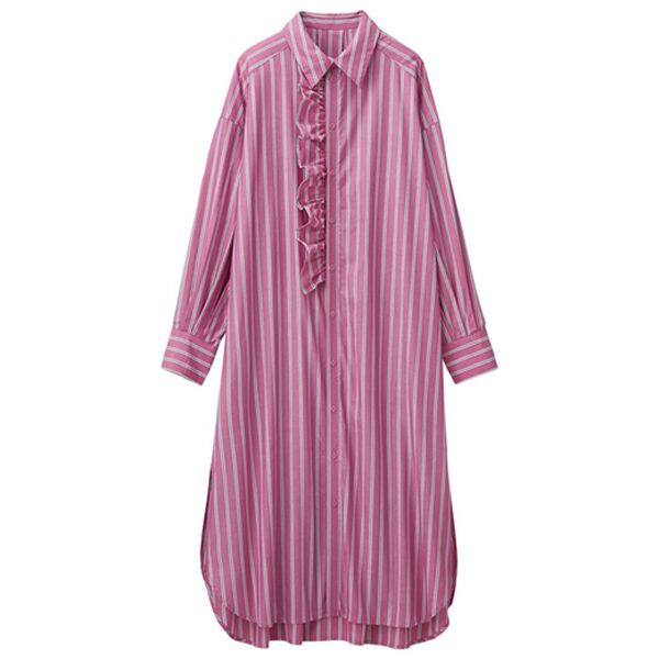 BALENCIAGA ピンクドット柄ドレスシャツ