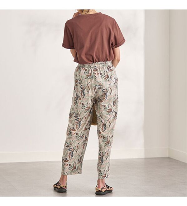 BELLUNA（ベルーナ）の「【接触冷感】レーヨン素材プリントワイドパンツ（ワイドパンツ・ガウチョ）」｜詳細画像